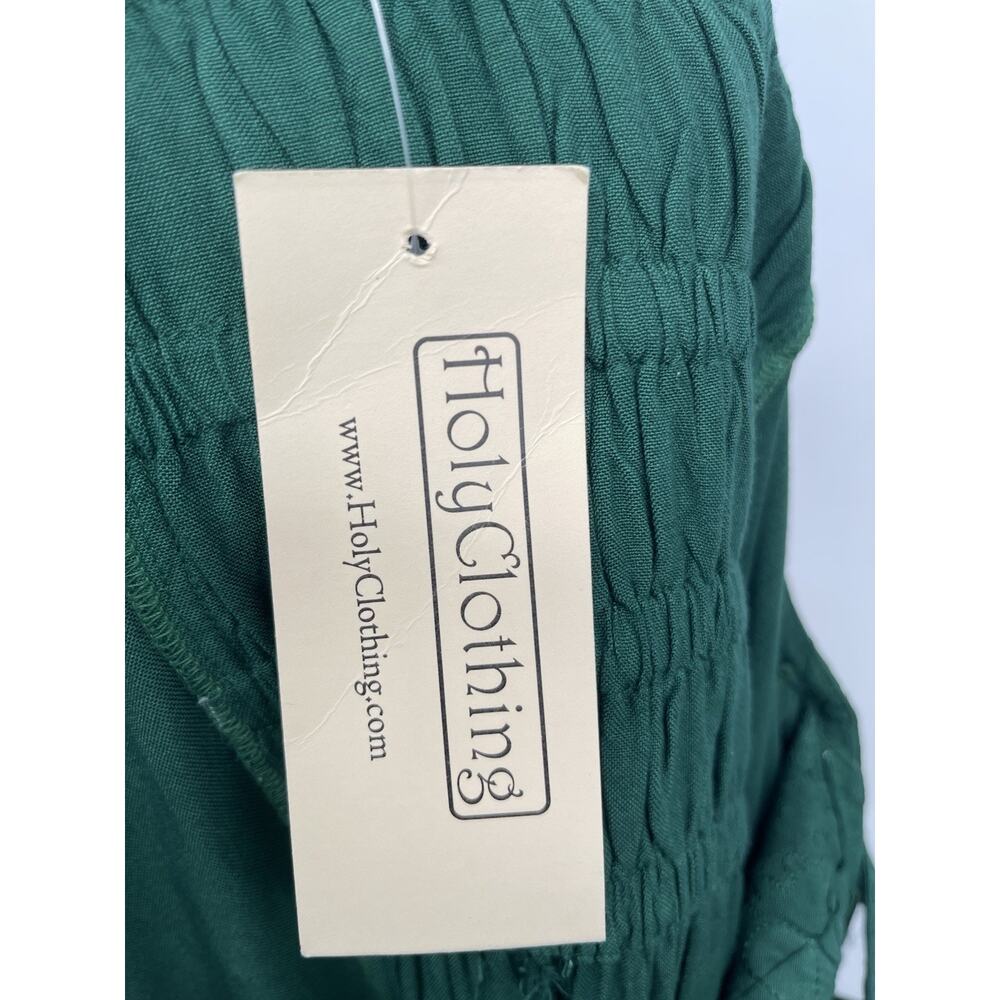 NWT Holy Clothing Dress Embroidered Green Renaissance Sleeveless Size Medium - Picture 16 of 16